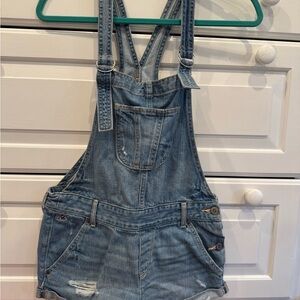 Hollister Light Blue Denim Overalls